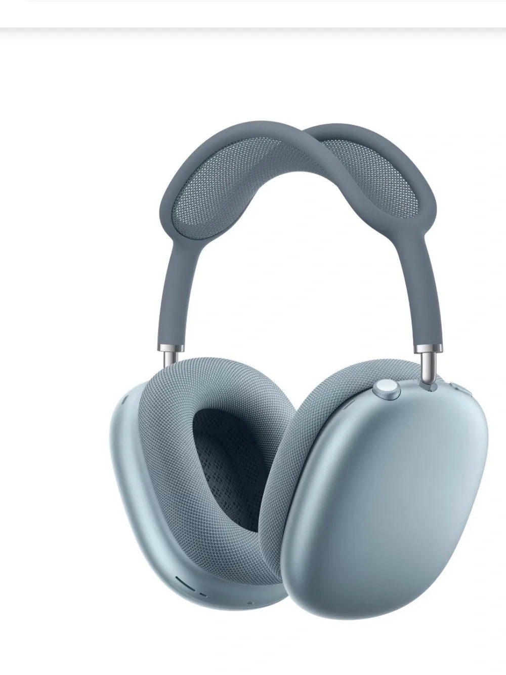 Sleek Metallic Blue Wireless Over-Ear Headphones